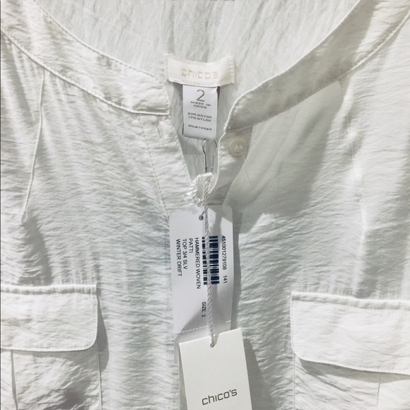 Chico’s Patti blouse 3/4 sleeve Size 2 - Picture 2 of 4